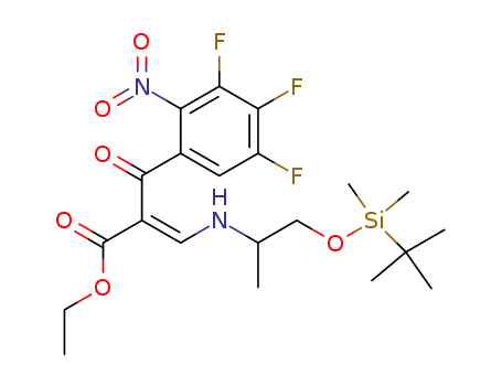 ethyl 2-(2-nitro-3,4,5-trifluoro) benzoyl-3-(1-t-butyldimethylsilyloxyprop-2-ylamino) acrylate