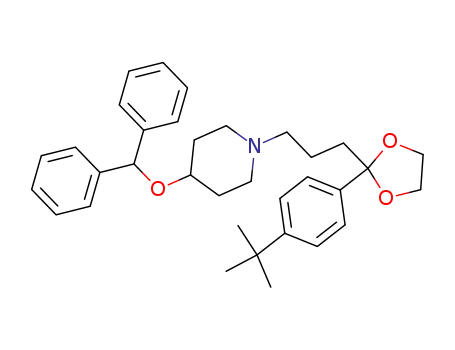 4-diphenylmethoxy-1-[3-[2-(4-tert-butylphenyl)-1,3-dioxolan-2-yl]propyl]piperidine